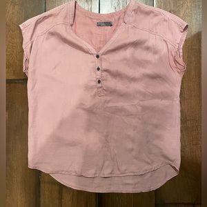 Dusty rose top, loose fit, Prana, size small